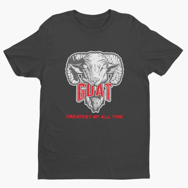 Greatest Of All Time GOAT, Wolf Grey Colorway (Red Text) T-Shirt Men's T-Shirts 3