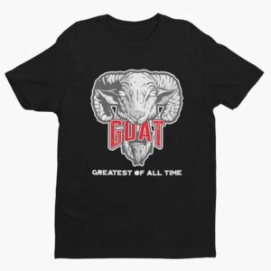 Greatest Of All Time GOAT, Wolf Grey Colorway (White & Red Text) T-Shirt Men's T-Shirts