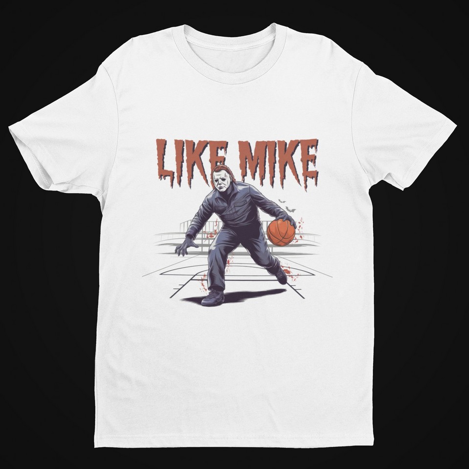 Like Mike: Horror and Basketball Mashup (Design 2) T-Shirt LikeMike Men's T-Shirts 2 Like Mike: Horror and Basketball Mashup (Design 2) T-Shirt Men's T-Shirts LikeMike 2