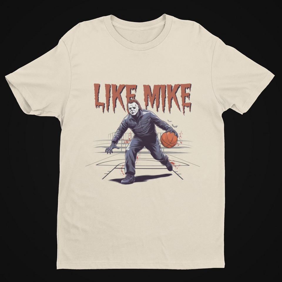 Like Mike: Horror and Basketball Mashup (Design 2) T-Shirt LikeMike Men's T-Shirts 3 Like Mike: Horror and Basketball Mashup (Design 2) T-Shirt Men's T-Shirts LikeMike 3