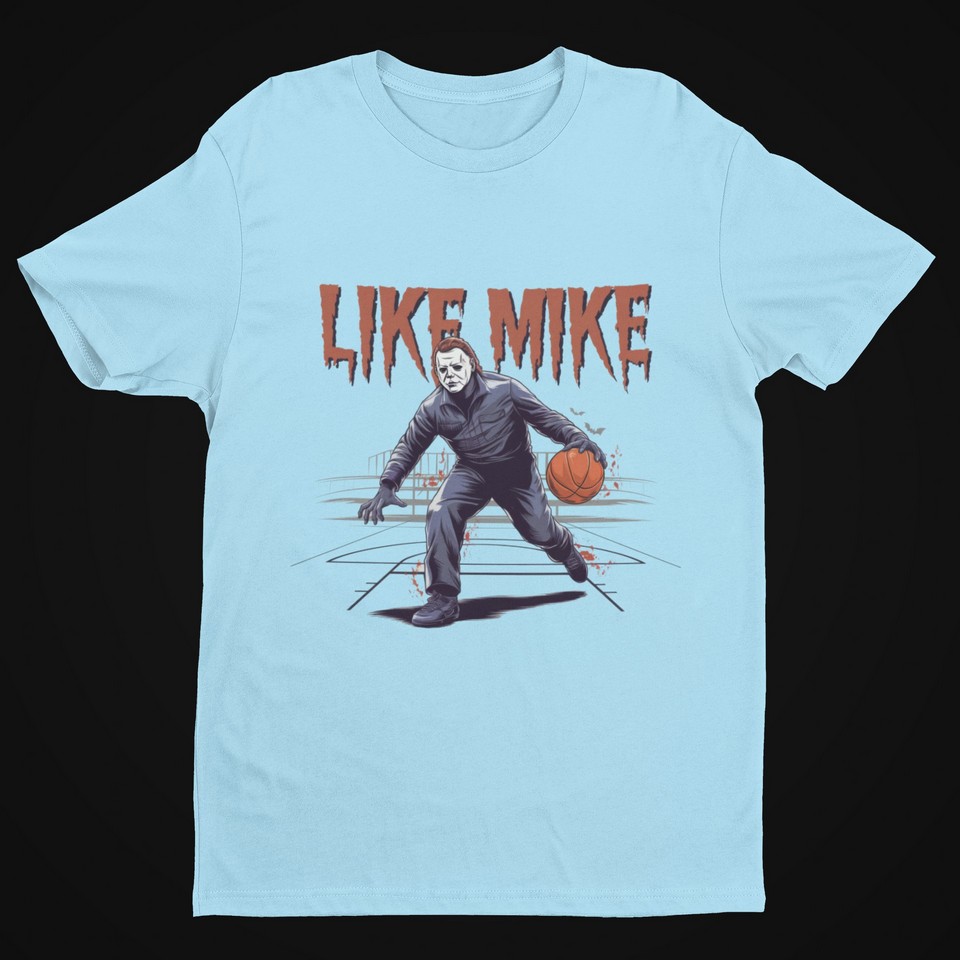 Like Mike: Horror and Basketball Mashup (Design 2) T-Shirt LikeMike Men's T-Shirts 4 Like Mike: Horror and Basketball Mashup (Design 2) T-Shirt Men's T-Shirts LikeMike 4