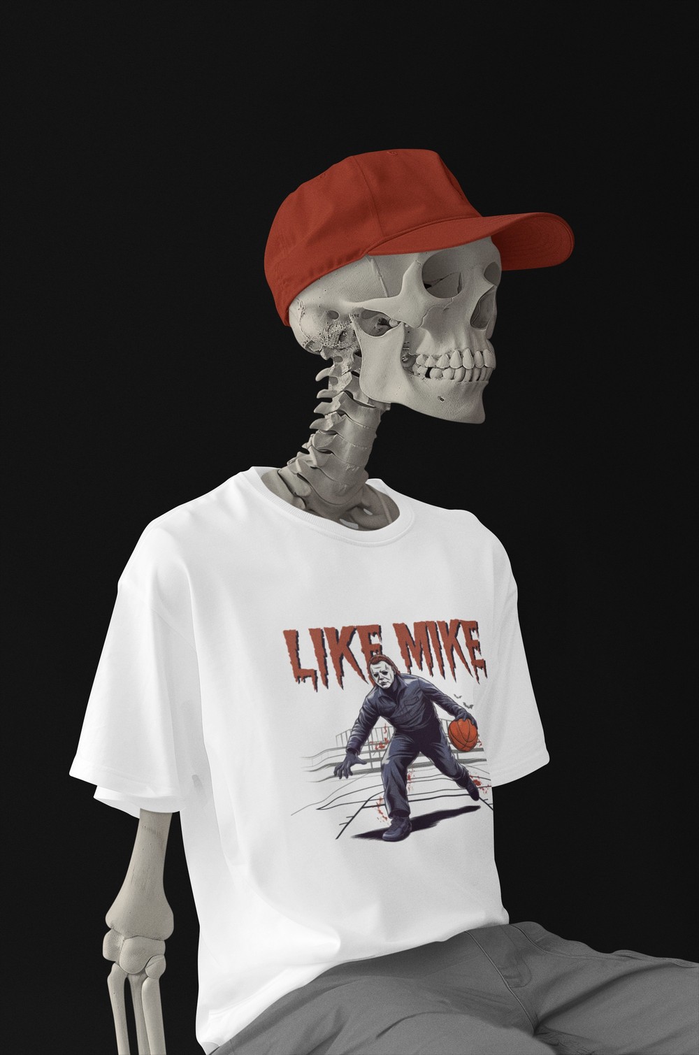 Like Mike: Horror and Basketball Mashup (Design 2) T-Shirt LikeMike Men's T-Shirts 7 Like Mike: Horror and Basketball Mashup (Design 2) T-Shirt Men's T-Shirts LikeMike 7