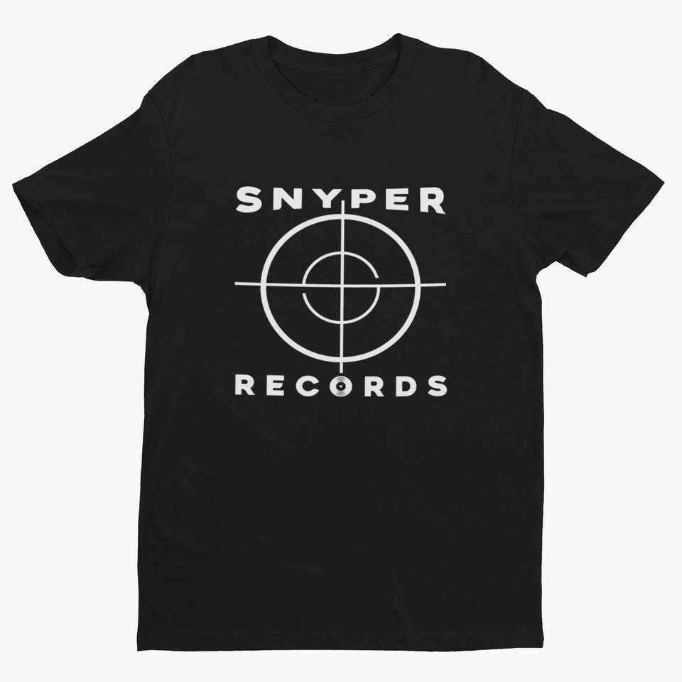 Snyper Records Classic White Hip-Hop Logo T-Shirt snyper Men's T-Shirts 2 Snyper Records Classic White Hip-Hop Logo T-Shirt Men's T-Shirts snyper 2