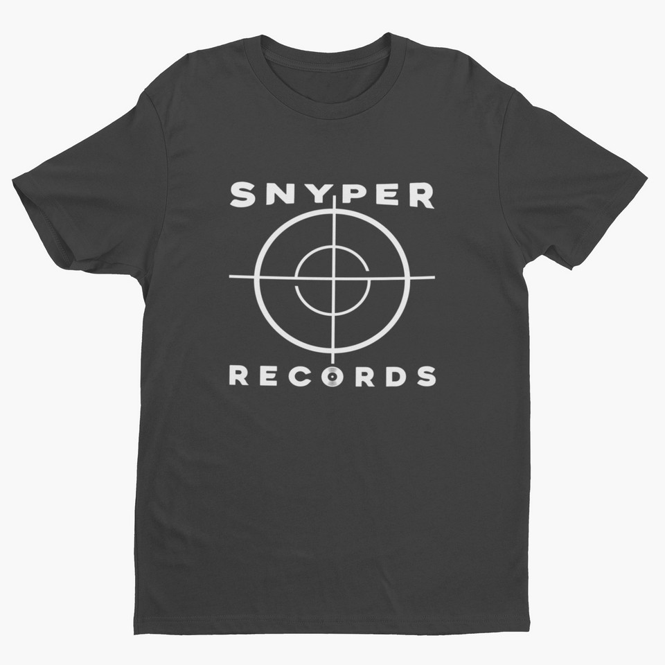 Snyper Records Classic White Hip-Hop Logo T-Shirt snyper Men's T-Shirts 14 Snyper Records Classic White Hip-Hop Logo T-Shirt Men's T-Shirts snyper 14