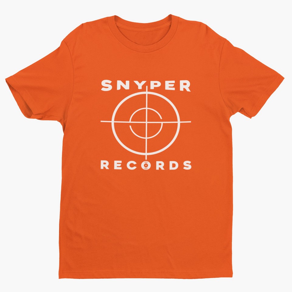 Snyper Records Classic White Hip-Hop Logo T-Shirt snyper Men's T-Shirts 18 Snyper Records Classic White Hip-Hop Logo T-Shirt Men's T-Shirts snyper 18