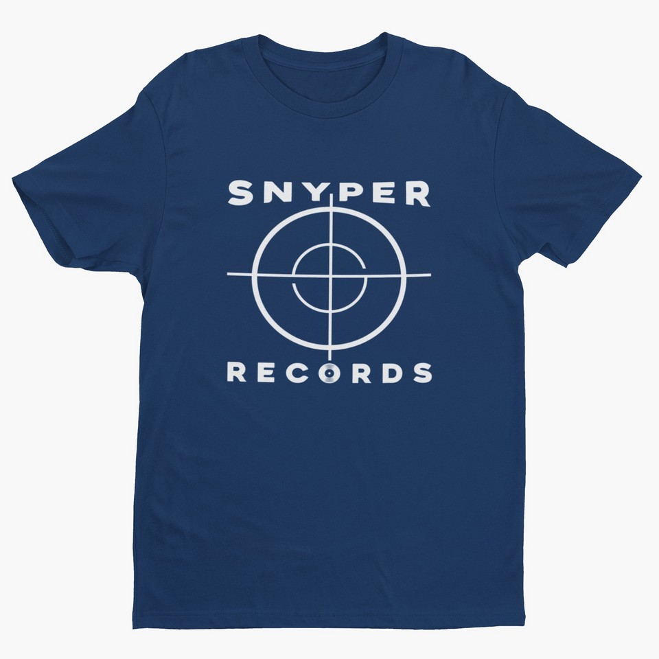 Snyper Records Classic White Hip-Hop Logo T-Shirt snyper Men's T-Shirts 21 Snyper Records Classic White Hip-Hop Logo T-Shirt Men's T-Shirts snyper 21